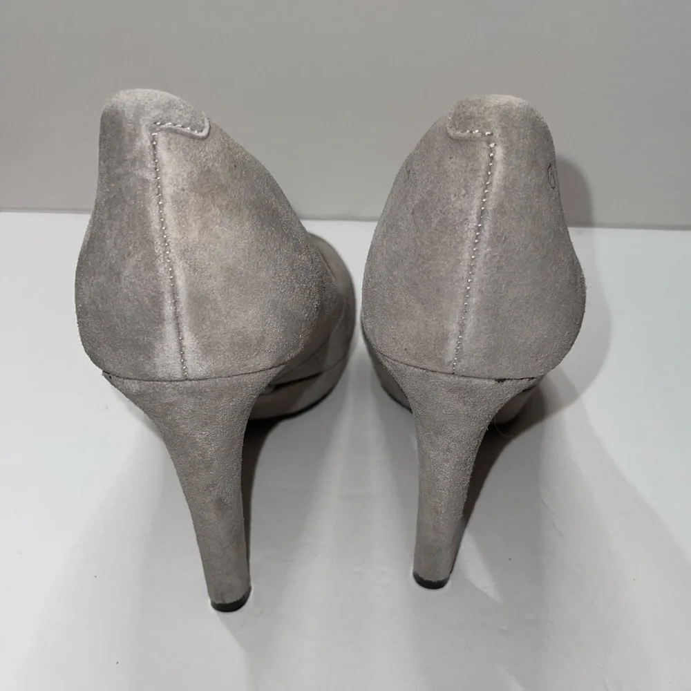 Rockport Gray Suede Platform Heels Adiprene By Adidas Size 5